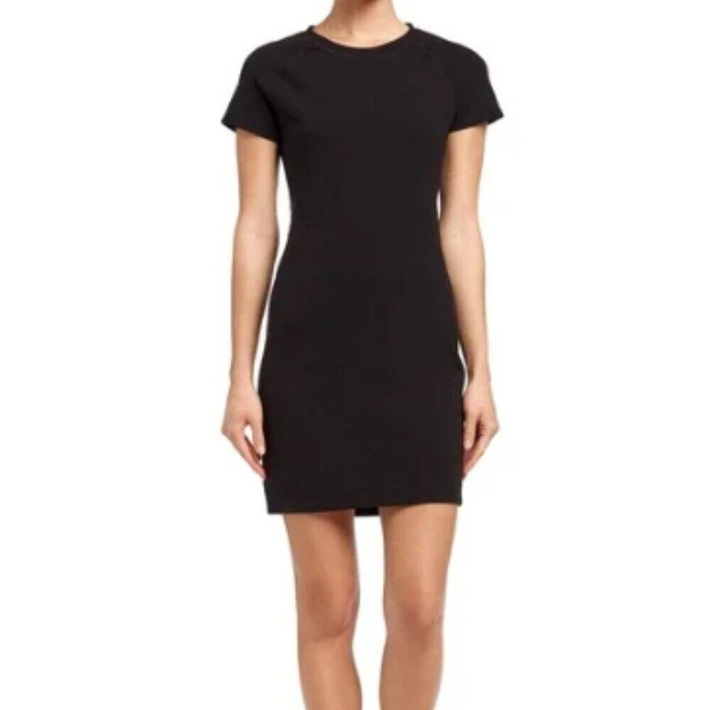James Perse Raglan Sleeve Scuba Knit Mini dress black - L